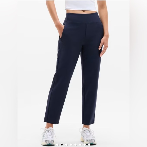 Athleta Endless High Rise Pant Textured, stretch fabric in a tapered fit navy 4 - Picture 2 of 10